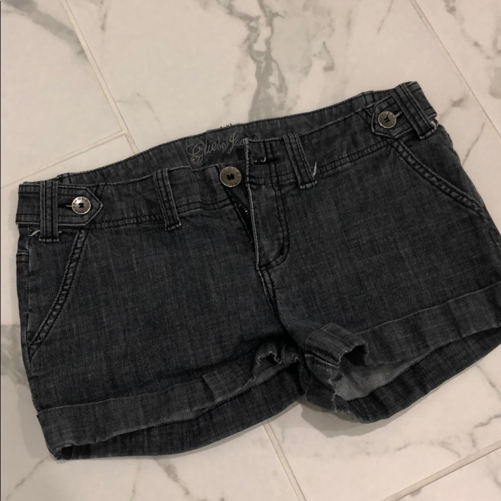 Guess gun metal colored shorts